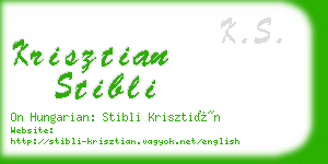 krisztian stibli business card